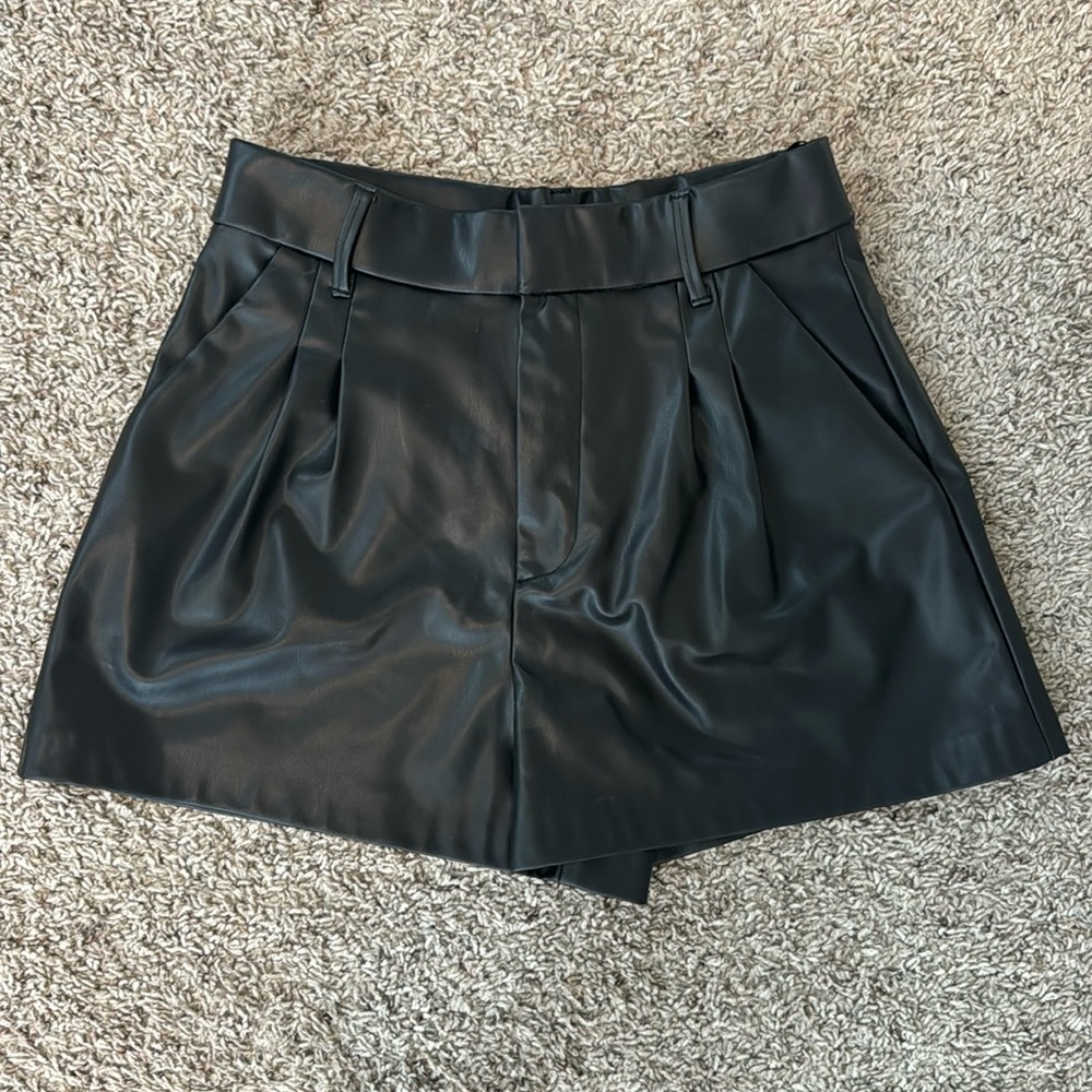 Zara Faux Leather Shorts